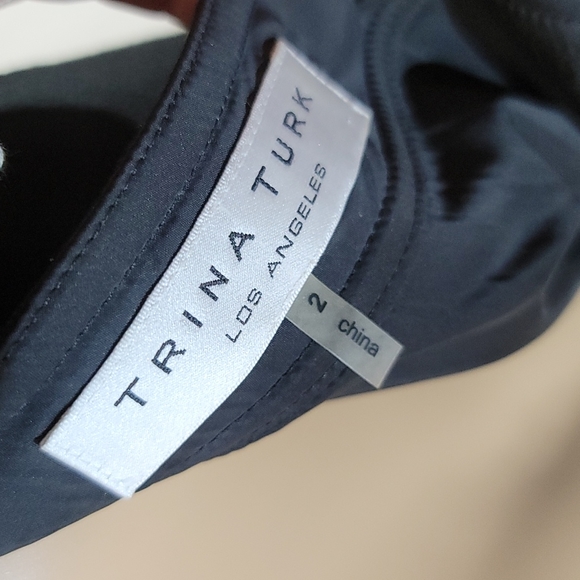 Trina Turk One Shoulder Little Black Dress. Women's Size 2 - Picture 3 of 8